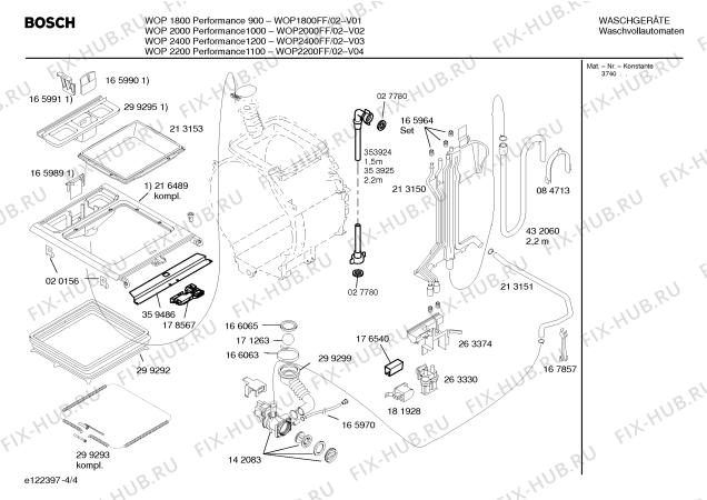 Схема №3 WOP2200FF WOP2200 Performance1100 с изображением Панель управления для стиральной машины Bosch 00433971