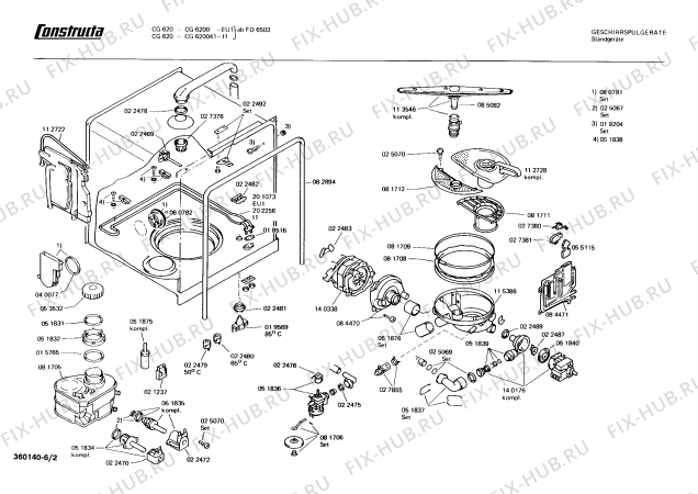 Схема №6 CG620041 CG620 с изображением Панель для электропосудомоечной машины Bosch 00113249