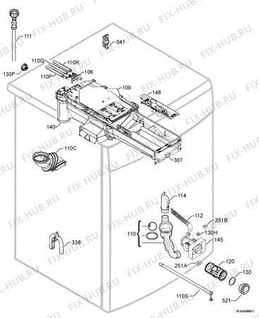 Взрыв-схема стиральной машины Electrolux EWFH12280W - Схема узла Hydraulic System 272