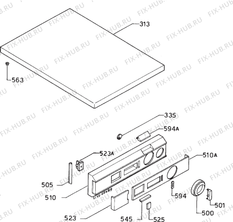 Взрыв-схема посудомоечной машины Zanussi ZB4520G - Схема узла Command panel 037