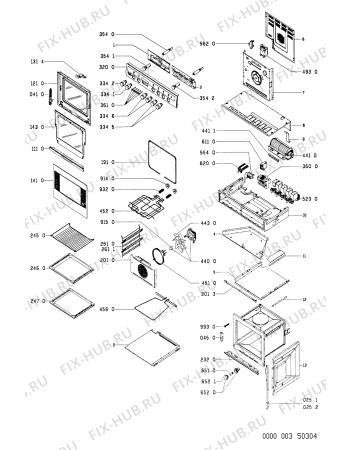 Схема №1 AKP 724/WH с изображением Обшивка для электропечи Whirlpool 481945358328