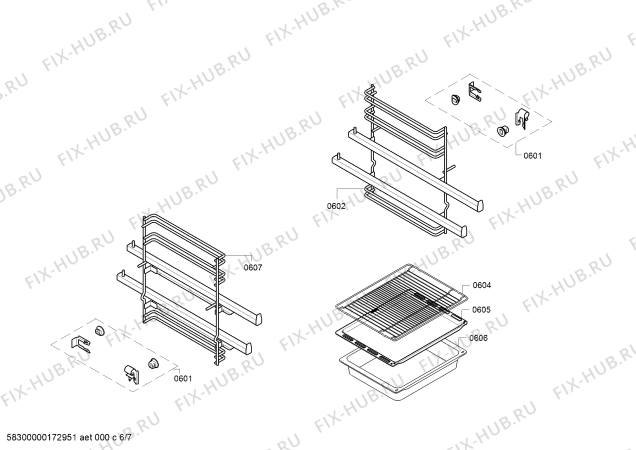 Схема №6 HC743541G с изображением Кабель для духового шкафа Siemens 00629936