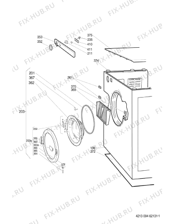 Схема №3 AWG 200 с изображением Декоративная панель для сушильной машины Whirlpool 481245210181