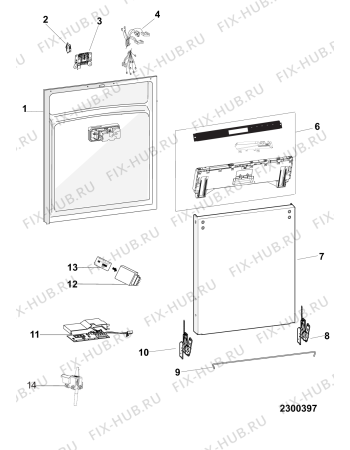 Взрыв-схема посудомоечной машины Indesit KDSCM82142U (F105776) - Схема узла