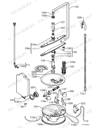 Взрыв-схема посудомоечной машины Privileg 004980_8290 - Схема узла Hydraulic System 272