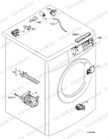 Взрыв-схема стиральной машины Zanussi ZWGH7105 - Схема узла Electrical equipment 268