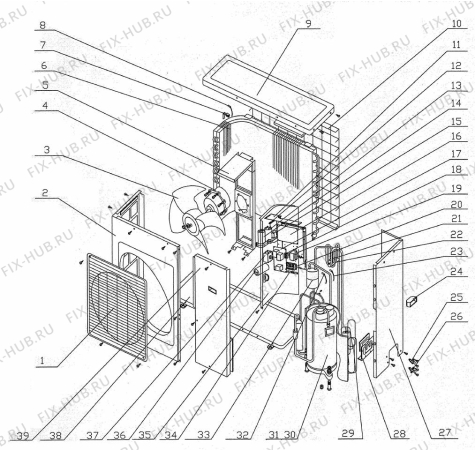 Схема №1 CP 605 AU EXU с изображением Клапан для климатотехники DELONGHI GR1099