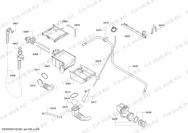 Взрыв-схема стиральной машины Bosch WAE28426 Serie 4 VarioPerfect - Схема узла 04
