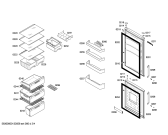 Схема №4 KGN36X15 с изображением Дверь морозильной камеры для холодильной камеры Bosch 00681172