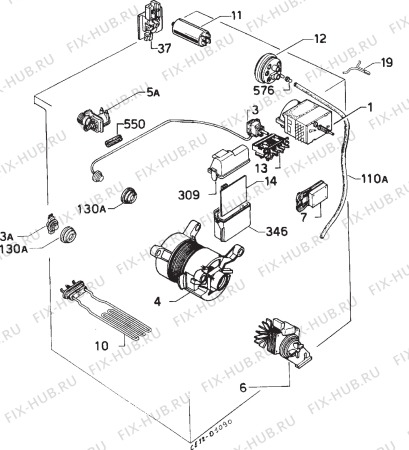 Взрыв-схема стиральной машины Privileg 020438 8 - Схема узла Electrical equipment 268