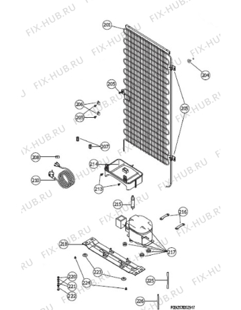 Взрыв-схема холодильника Zanussi ZRT24100WA - Схема узла Cooling system 017