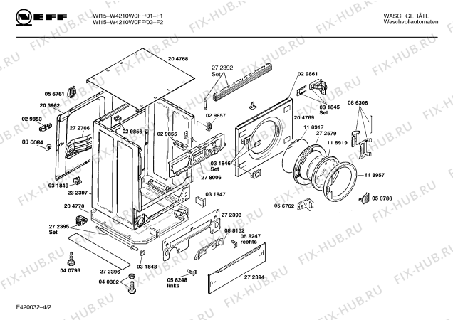 Взрыв-схема стиральной машины Neff W4210W0FF WI15 - Схема узла 02