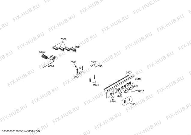 Схема №4 P1HCB31324 с изображением Ручка управления духовкой для духового шкафа Bosch 00611486