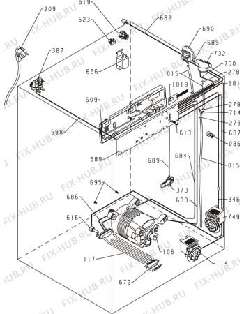 Взрыв-схема стиральной машины Gorenje WA72147 (310290, PS23/140) - Схема узла 04