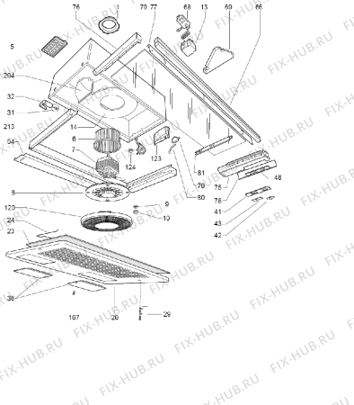 Схема №1 DF610E (646638, E022M202LSB) с изображением Клавиша для электровытяжки Gorenje 262316