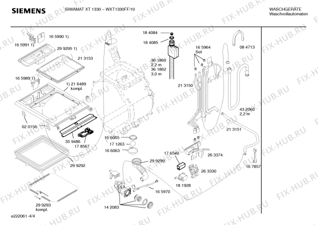 Схема №3 WXT901FF SIWAMAT XT 901 fuzzy plus с изображением Инструкция по эксплуатации для стиралки Siemens 00584383