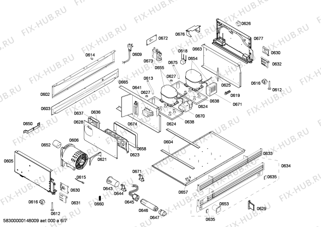 Схема №7 CIB30MIIR7 с изображением Крышка для холодильной камеры Bosch 00685145