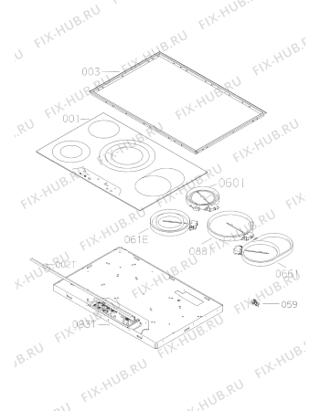 Схема №1 81700K-MN X06 с изображением Субмодуль для электропечи Aeg 3303001006