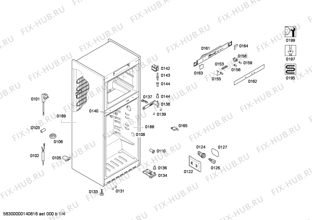 Схема №4 KDN30X73 с изображением Дверь для холодильника Bosch 00248280