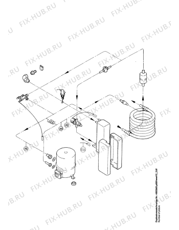 Взрыв-схема комплектующей Aeg HWWI12 - Схема узла Cooling system 017