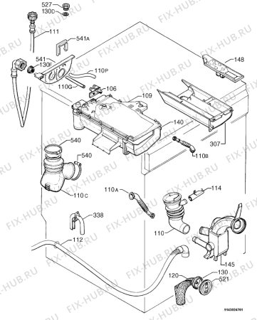 Взрыв-схема стиральной машины Zanussi ZTI1029 - Схема узла Hydraulic System 272