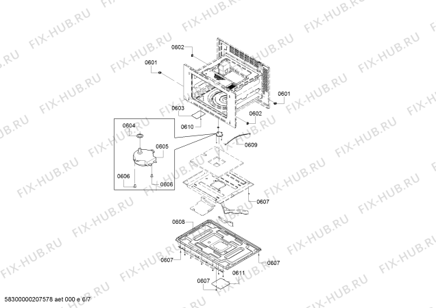 Схема №7 MC30WS Thermador с изображением Программатор для духового шкафа Bosch 00777219