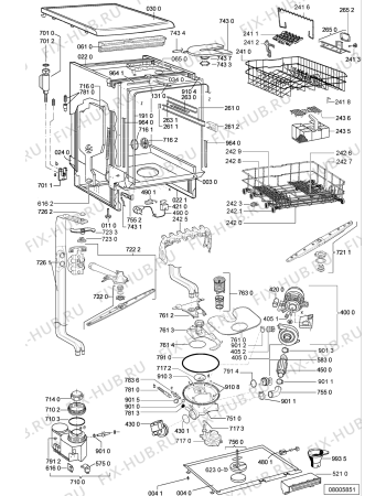Схема №2 ADP 6827 WH с изображением Обшивка для посудомоечной машины Whirlpool 481245373646