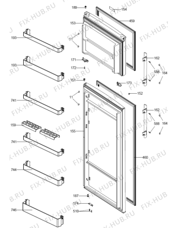 Схема №1 NRF7180AX (505563, HZZS44764) с изображением Затычка для холодильника Gorenje 273077