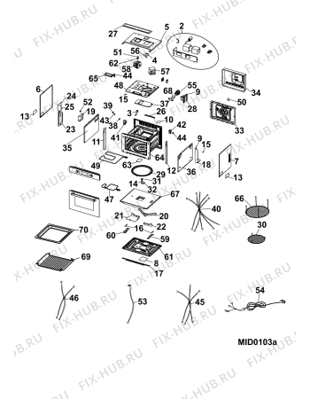 Схема №2 MWK4341XHA (F087777) с изображением Кабель для электропечи Indesit C00345269