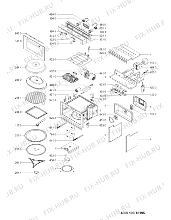 Схема №1 IM 80XL RF с изображением Сенсорная панель для микроволновки Whirlpool 481010591050