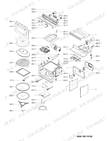 Схема №1 IM 80XL RF с изображением Дверца для свч печи Whirlpool 481010573622