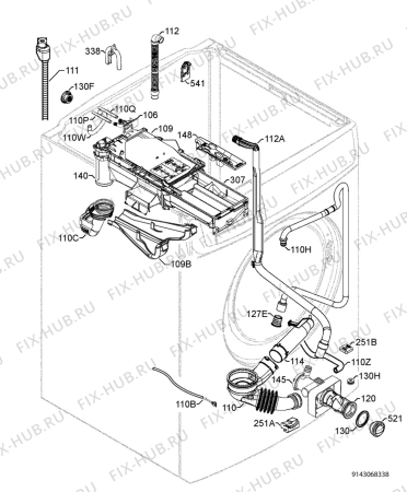 Взрыв-схема стиральной машины Aeg Electrolux L16950A3 - Схема узла Hydraulic System 272