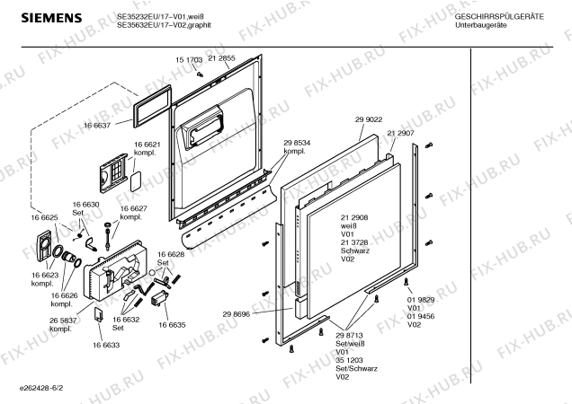 Схема №5 SE34462 с изображением Инструкция по эксплуатации для посудомойки Siemens 00525219