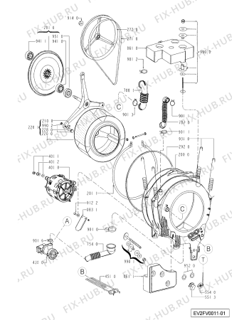 Схема №2 AWV 439/M с изображением Обшивка для стиралки Whirlpool 481245213823