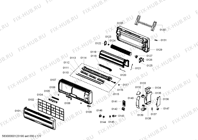 Схема №1 P3ZMI12000 с изображением Крепеж для кондиционера Bosch 00608850