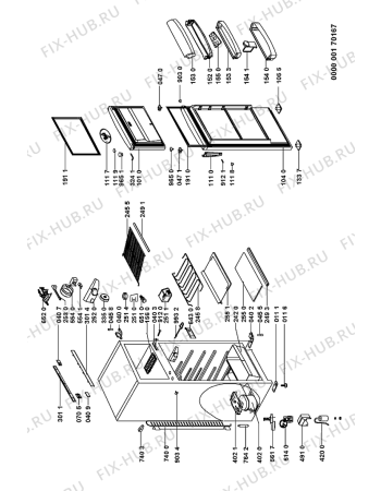 Схема №1 ARC 3670/PB с изображением Дверка для холодильника Whirlpool 481241619255
