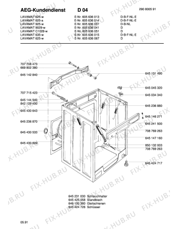 Взрыв-схема стиральной машины Aeg LAV9029 W D - Схема узла Housing 001
