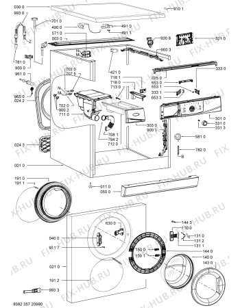 Схема №2 AWO 446 с изображением Блок управления для стиралки Whirlpool 480111102983