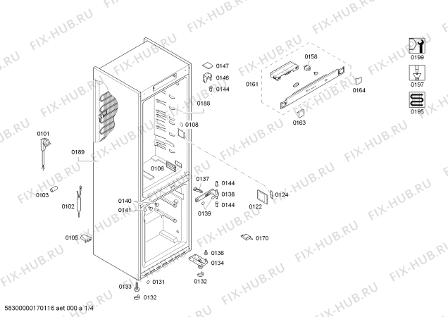 Схема №3 PKNB36VI20 с изображением Дверь для холодильной камеры Bosch 00713880
