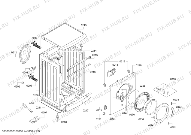 Схема №4 WAE16164OE Maxx 7 VarioPerfect с изображением Панель управления для стиральной машины Bosch 00705031