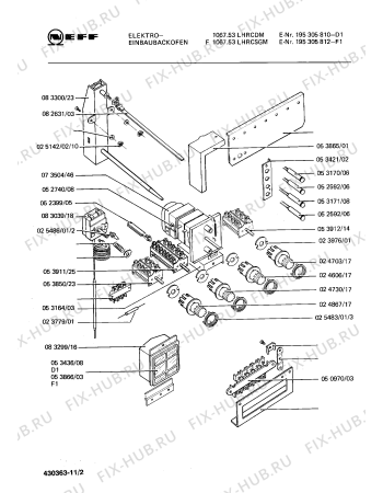 Схема №11 195305810 1067.53LHRCDM с изображением Уплотнитель для плиты (духовки) Bosch 00083338