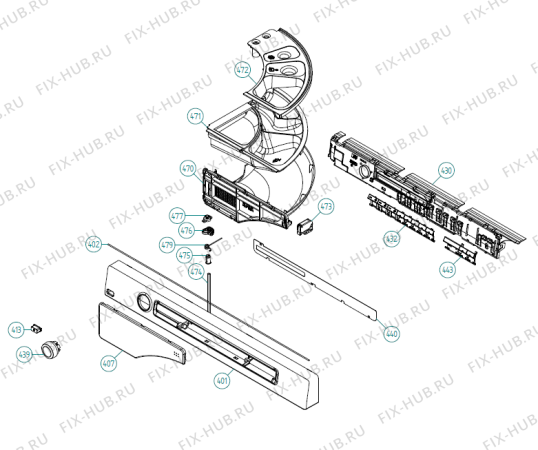 Схема №4 FT 676 SE   -Svart (337794, WM60.2) с изображением Декоративная панель для стиральной машины Gorenje 192179