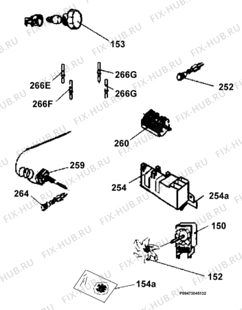 Взрыв-схема плиты (духовки) Electrolux EKK510509W - Схема узла Section 8