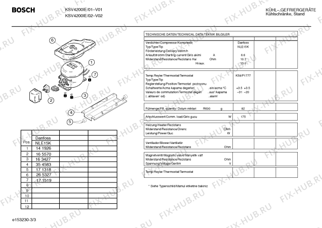 Взрыв-схема холодильника Bosch KSV4200IE - Схема узла 03