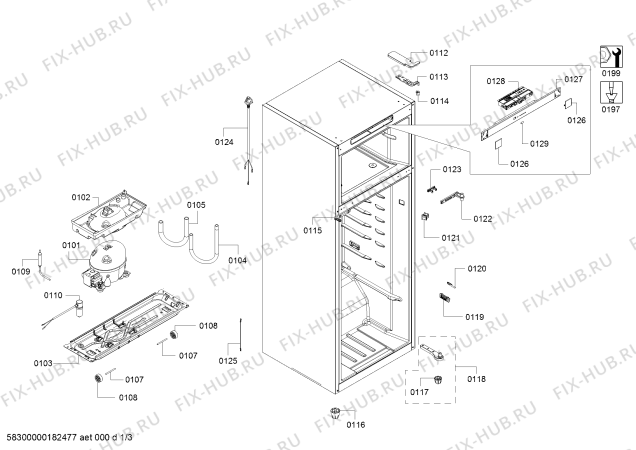 Схема №2 KDN43VR30I, Bosch с изображением Декоративная планка для холодильной камеры Bosch 11016433