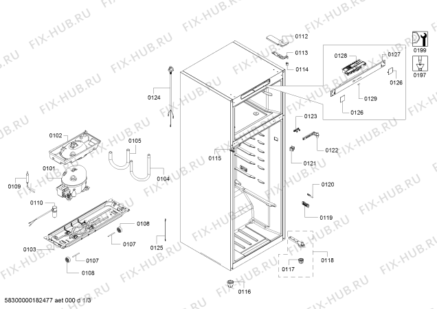 Схема №2 KDN43VR30I, Bosch с изображением Логотип для холодильника Bosch 10001140