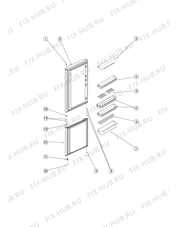 Взрыв-схема холодильника Hotpoint-Ariston RMBDA31851 (F048625) - Схема узла