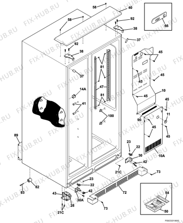 Взрыв-схема холодильника Aeg Electrolux S75628KG - Схема узла Housing 001