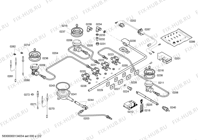 Схема №2 M3546N1 с изображением Термоэлемент для плиты (духовки) Bosch 00612995