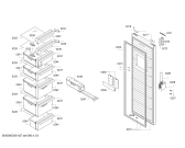 Схема №2 GS36NEW33 Siemens с изображением Дверь морозильной камеры для холодильной камеры Siemens 00716239
